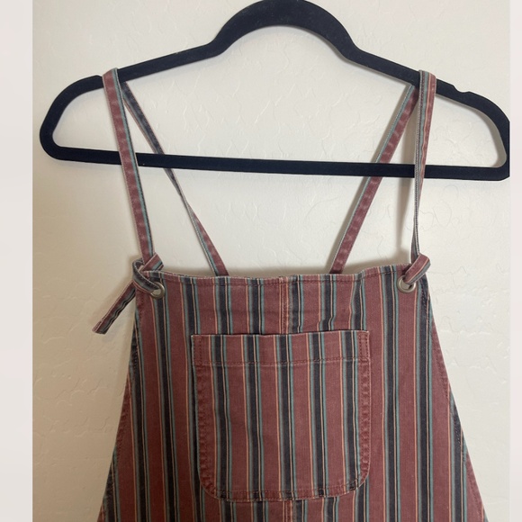 ⭐️ AE High-Waisted Tomgirl Denim Overall Striped Hipster Hippie Artsy Jumpsuit - Picture 3 of 7